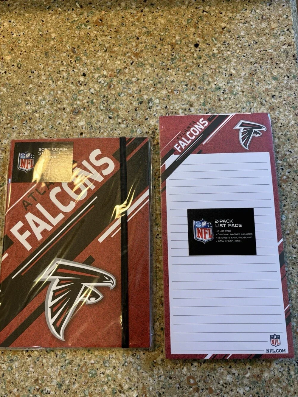 Turner Atlanta Falcons NFL Soft Cover Stitched Journal + 2-Pack List Pads